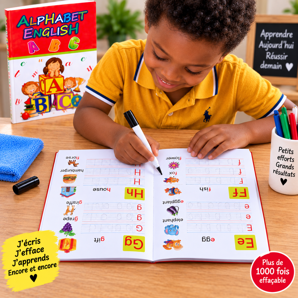 J'ecris, j'efface plus de 1000 fois - Alphabet en anglais